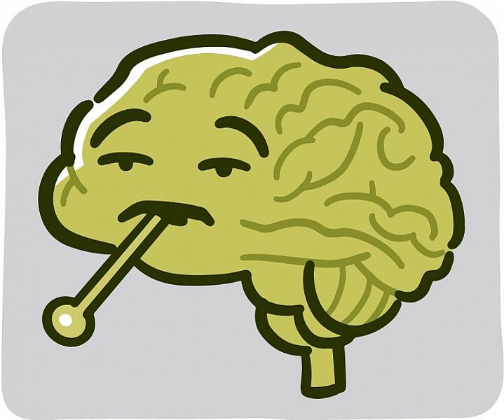 Dibujo del cerebro que no se siente bien